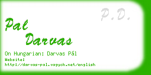 pal darvas business card